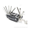 Hot sale metal 15 in 1 multifunction mountain road bicycle hand repair tool kit multi bike repair tool kit